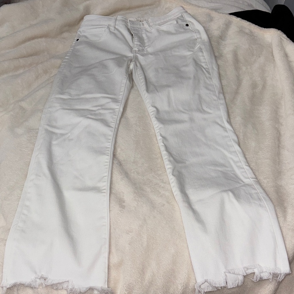 Francesca's Collections White Straight Leg Jeans